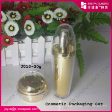 luxury 30ml 50ml golden acrylic face and body cream container